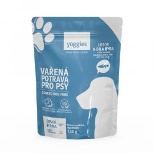 Yoggies - vařené menu Losos a bílá ryba s chia semínky 650g